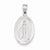 14k White Gold Miraculous Medal pendant, Pretty Pendants for Necklace