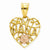 14k Gold Two-tone Nana Heart Pendant, Pendants for Necklace