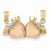 14k Gold & Rhodium Big Sis/Lil Sis Break-a-part Pendant, Pendants for Necklace