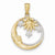 14k Gold and Rhodium D/C Moon, Stars, and Sun Pendant, Pendants for Necklace