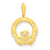 14k Gold Claddagh Charm hide-image