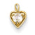 14ky April Birthstone Heart Charm hide-image