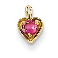 14ky October Birthstone Heart Charm hide-image