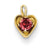 14ky July Birthstone Heart Charm hide-image