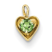 14ky August Birthstone Heart Charm hide-image