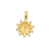 Diamond-Cut Small Sun Charm in 14k Gold