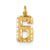 Casted Medium Diamond Cut Number 6 Charm in 14k Yellow Gold