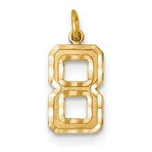 14ky Casted Medium Diamond Cut Number 8 Charm hide-image