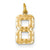 14ky Casted Medium Diamond Cut Number 8 Charm hide-image