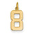 14ky Casted Medium Polished Number 8 Charm hide-image