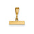 Casted Medium Polished Top Charm in 14k Yellow Gold