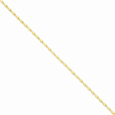 14K Yellow Gold Marquise Chain Bracelet