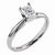 14k White Gold Moissanite 6x4mm Radiant Solitaire Ring