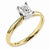 14k Yellow Gold Moissanite 6x4mm Radiant Solitaire Ring