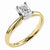 14k Two-tone Moissanite 7x5mm Radiant Solitaire Ring
