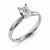 14k White Gold Forever Brilliant 8x6mm Radiant Solitaire Ring