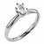 14k White Gold Moissanite 7x5mm Oval Solitaire Ring