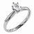 14k White Gold Moissanite 8x6 mm Oval Solitaire Ring