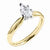 14k Two-tone Moissanite 12x6mm Marquise Solitaire Ring