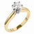 14k Two-tone Moissanite 5mm Round Solitaire Moissanite Ring