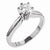 14k White Gold Moissanite 5.5mm Round Solitaire Ring