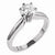 14k White Gold Moissanite 9mm Round Solitaire Ring