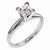14k White Gold Moissanite 4.5mm Square Solitaire Ring