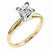 14k Two-tone Moissanite 6mm Square Solitaire Ring