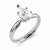 14k White Gold Moissanite 8x5mm Pear Solitaire Ring