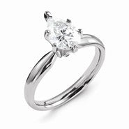 14k White Gold Forever Brilliant 9X6mm Pear Solitaire Ring