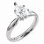 14k White Gold Moissanite 9X6mm Pear Solitaire Ring