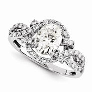14k White Gold Forever Brilliant Wedding set, Size 7, Jewelry Ring