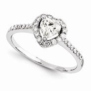 14k White Gold Forever Brilliant Ring