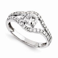 14k White Gold Forever Brilliant Ring