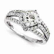 14k White Gold Forever Brilliant Ring