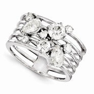 14k White Gold Moissanite Ring