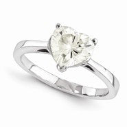 14k White Gold Moissanite Ring