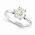 14k White Gold Moissanite Ring