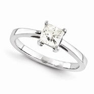 14k White Gold Moissanite Ring