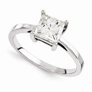 14k White Gold Moissanite Ring