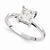 14k White Gold Moissanite Ring
