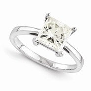 14k White Gold Moissanite Ring