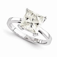 14k White Gold Moissanite Ring