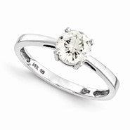 14k White Gold Moissanite Ring