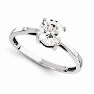 14k White Gold Moissanite Ring
