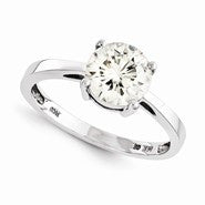 14k White Gold Moissanite Ring