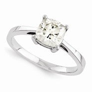 14k White Gold Moissanite Ring