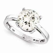 14k White Gold Moissanite Ring