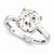 14k White Gold Moissanite Ring