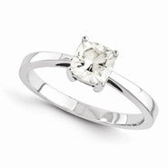 14k White Gold Moissanite Ring